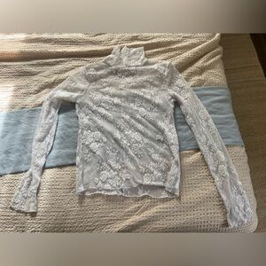Free People Lace Turtleneck